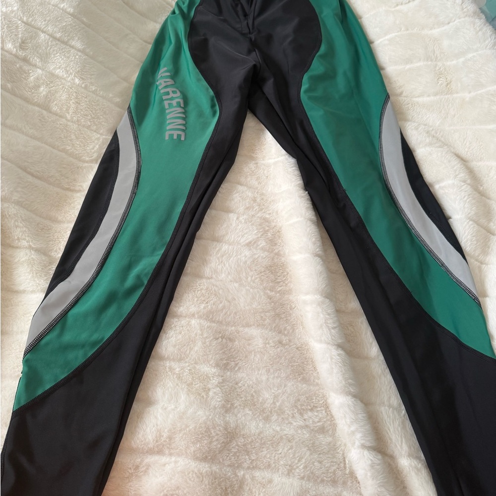 Green and Black Athletic Leggings